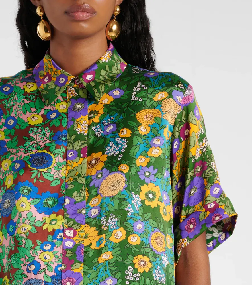ALÉMAIS Alémais Printed silk satin shirt | Thumbnail 4 ALÉMAIS Alémais Printed silk satin shirt | Thumbnail 4