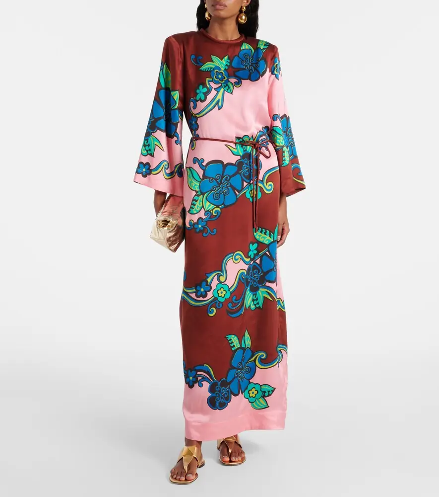 ALÉMAIS Alémais Printed silk satin maxi dress | Thumbnail 2