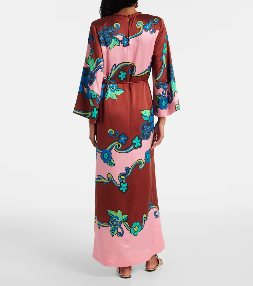 ALÉMAIS Alémais Printed silk satin maxi dress | Thumbnail 3