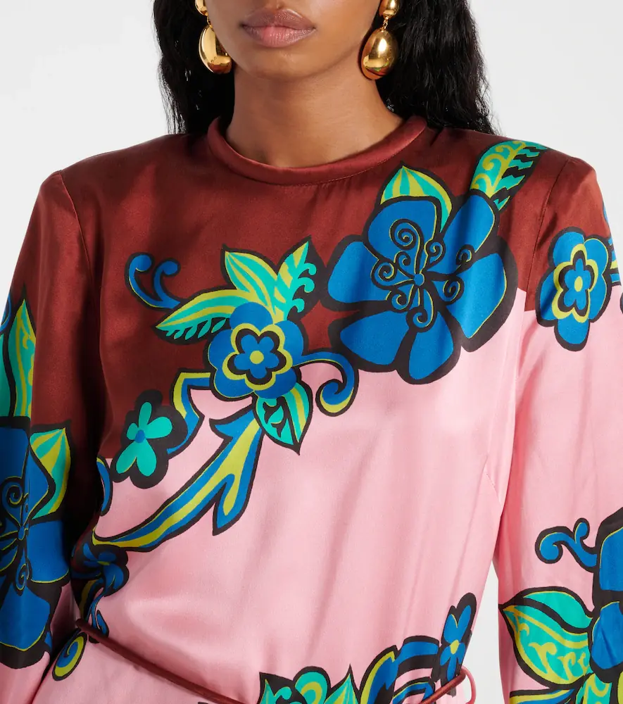 ALÉMAIS Alémais Printed silk satin maxi dress | Thumbnail 6