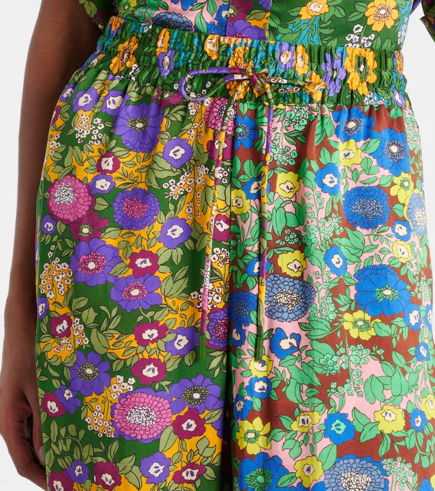 ALÉMAIS Alémais Printed silk satin wide-leg pants | Thumbnail 3