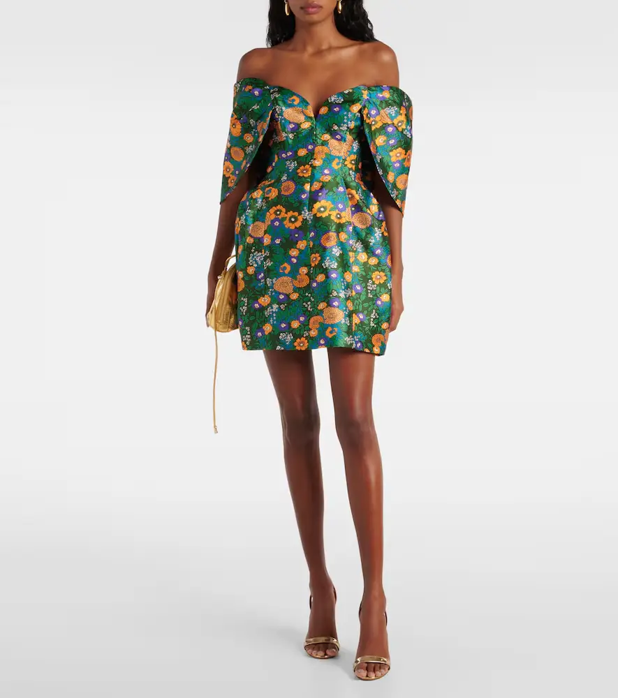 ALÉMAIS Alémais Printed off-shoulder corset dress | Thumbnail 2