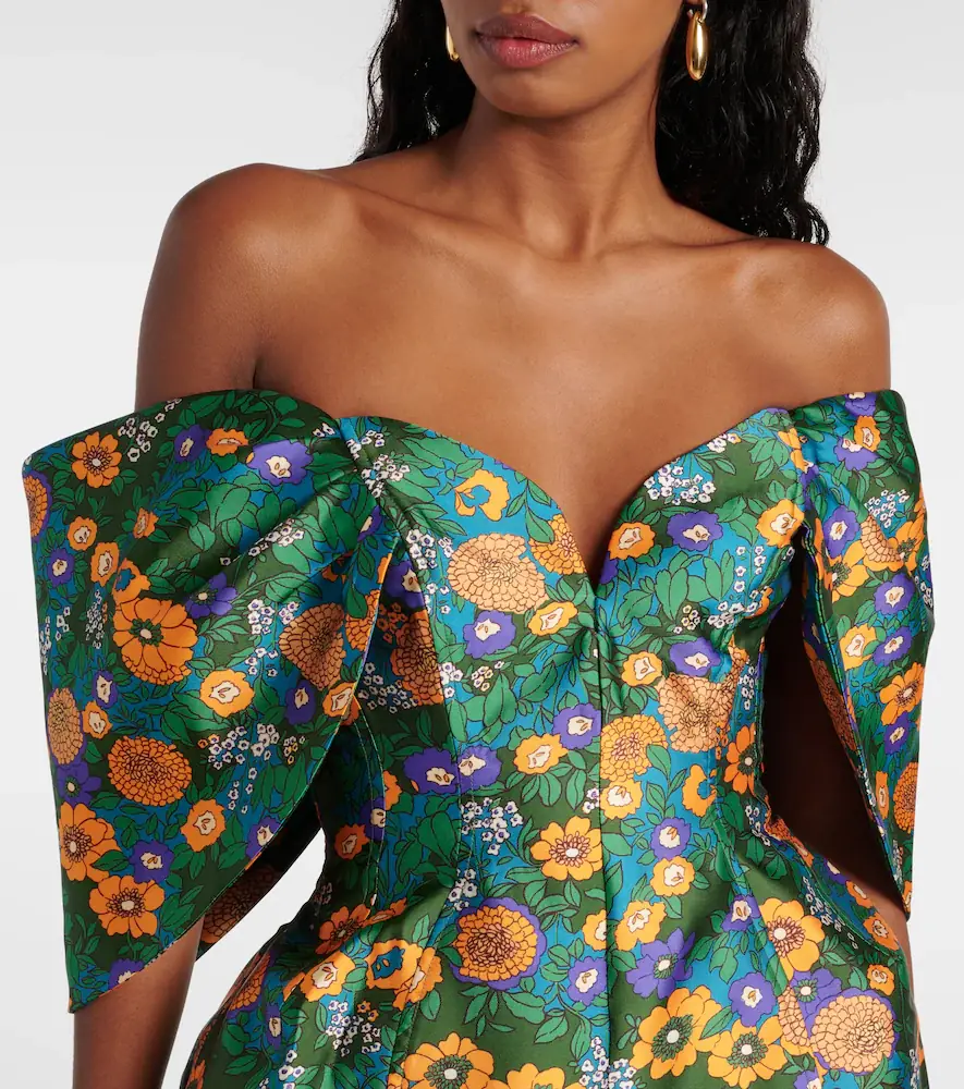 ALÉMAIS Alémais Printed off-shoulder corset dress | Thumbnail 3