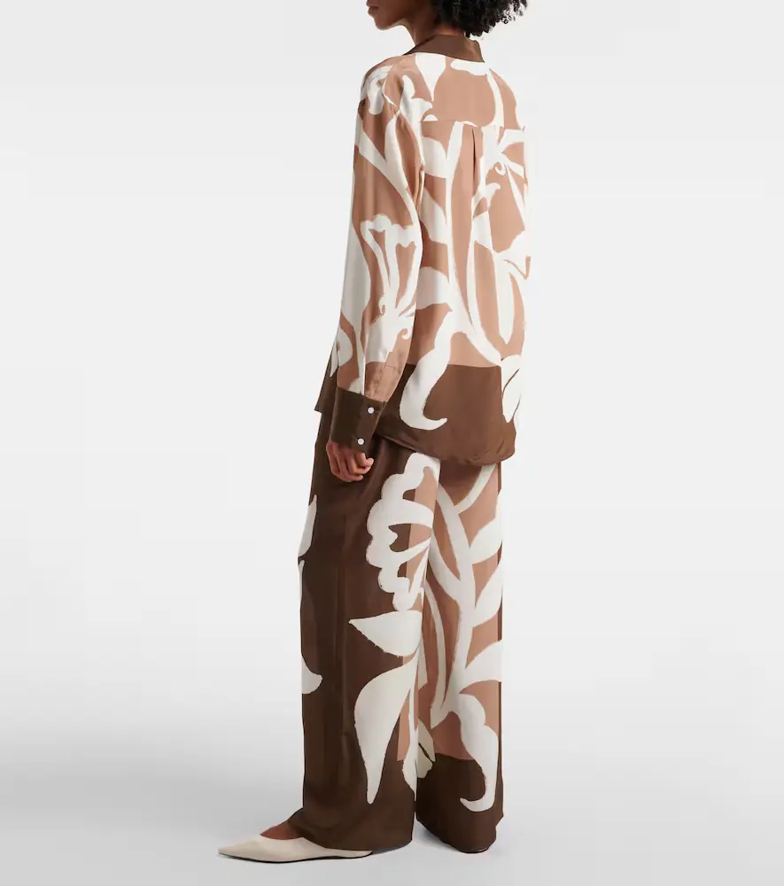 SIR. Portia silk satin pajama shirt | Thumbnail 3