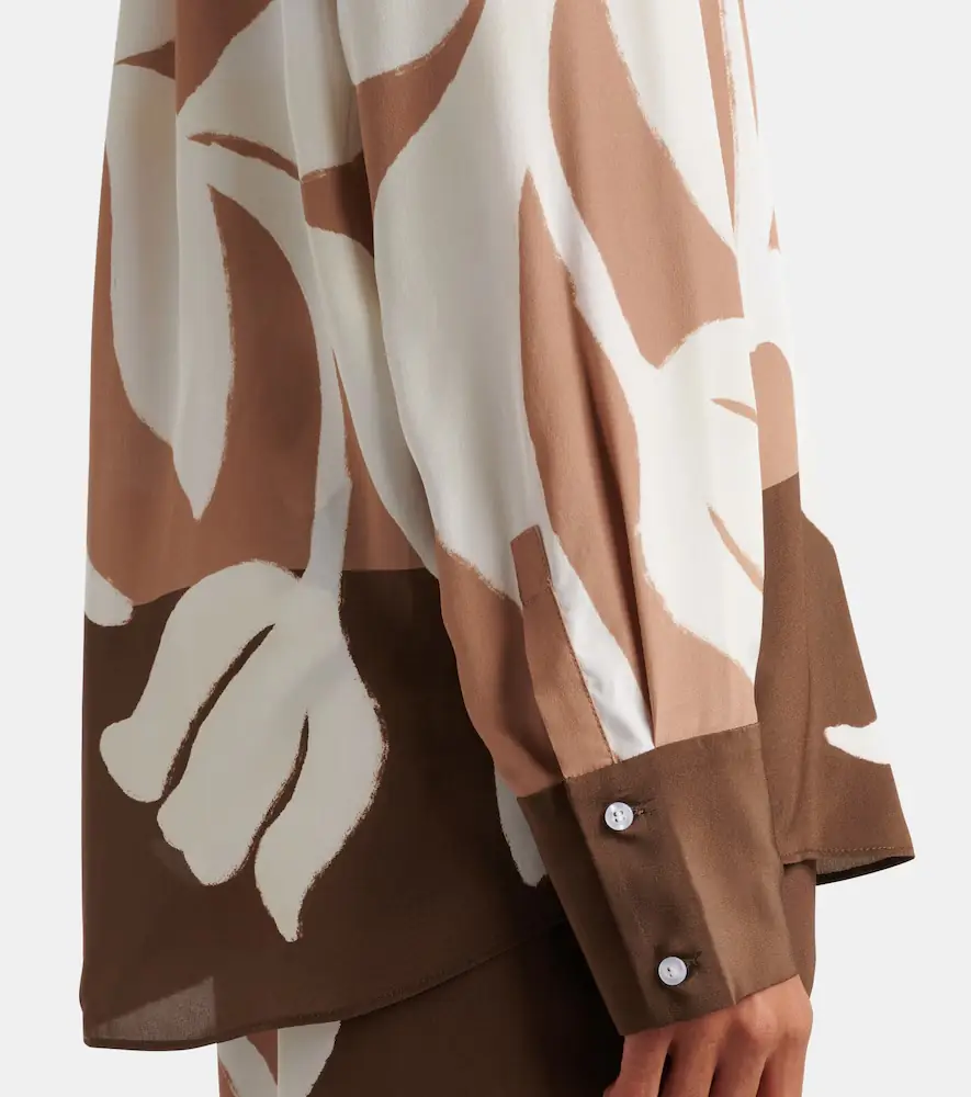 SIR. Portia silk satin pajama shirt | Thumbnail 4