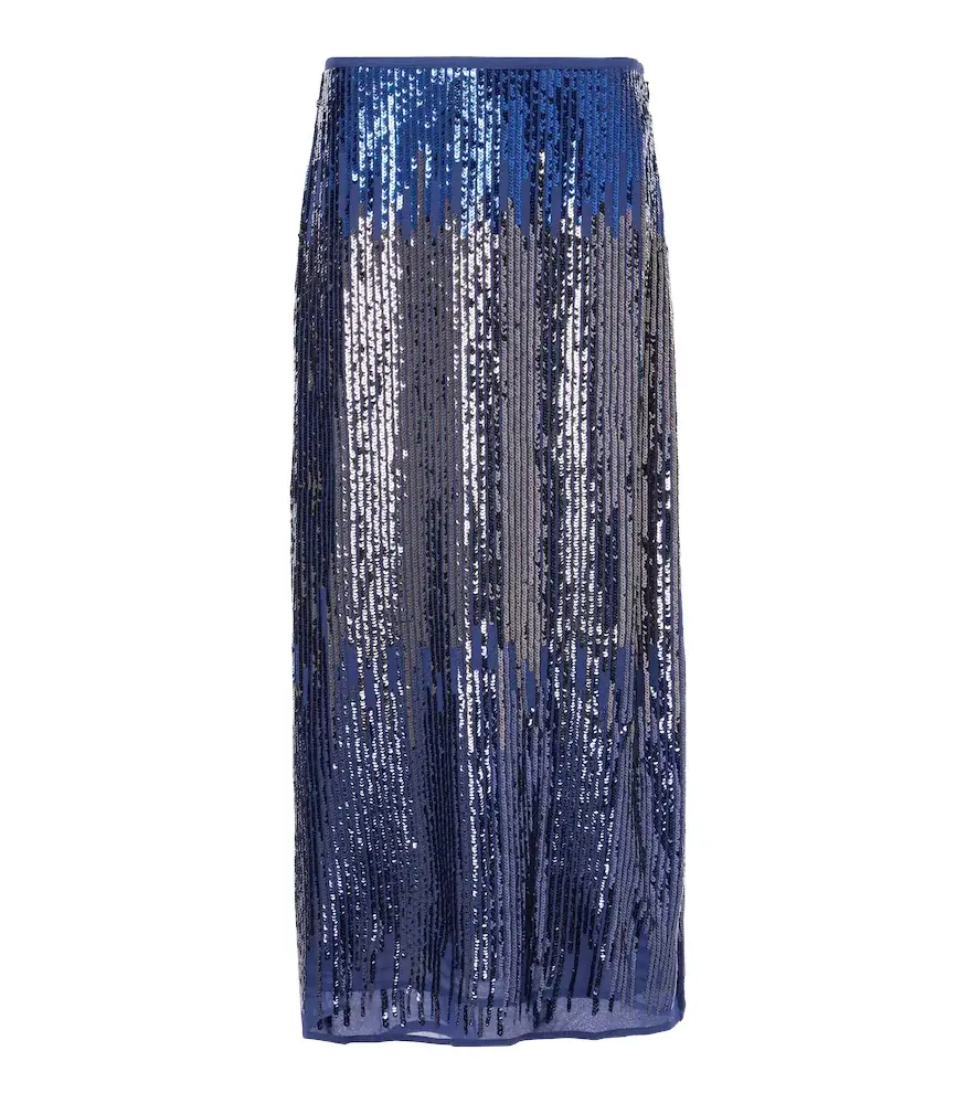 Rixo Kelly sequined midi skirt | Image 1 Rixo Kelly sequined midi skirt | Image 1