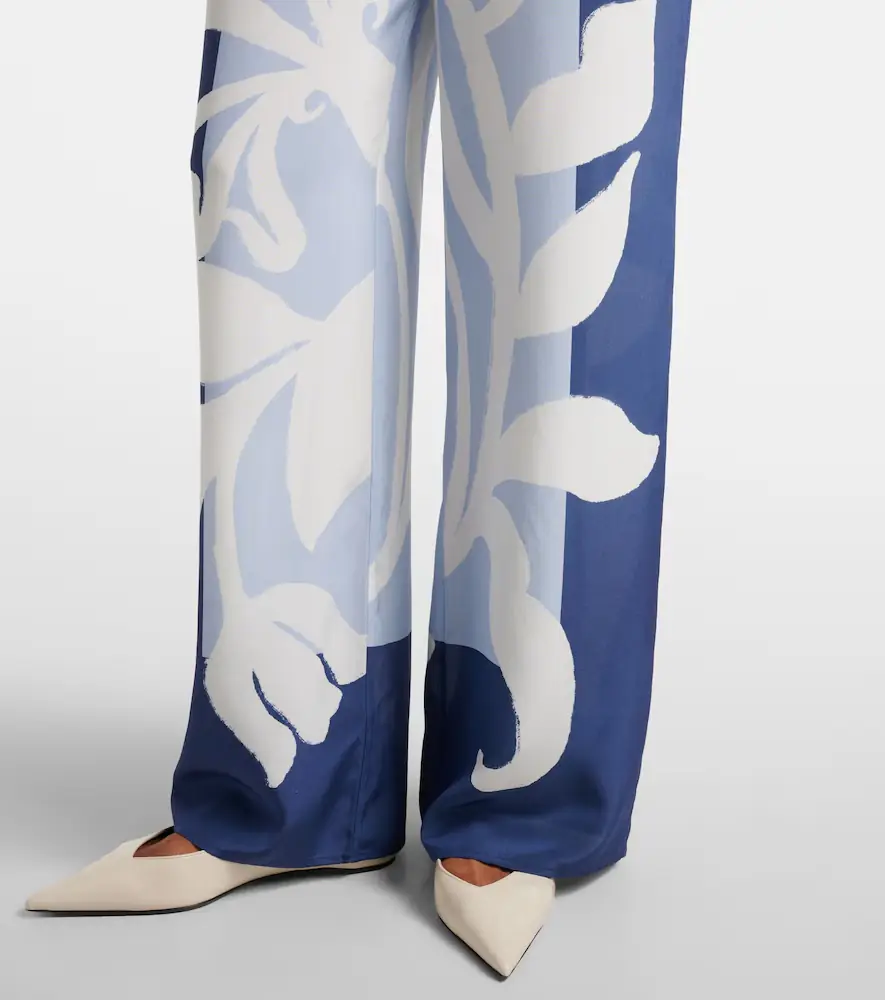 SIR. Sorrento printed silk satin wide-leg pants | Thumbnail 2 SIR. Sorrento printed silk satin wide-leg pants | Thumbnail 2