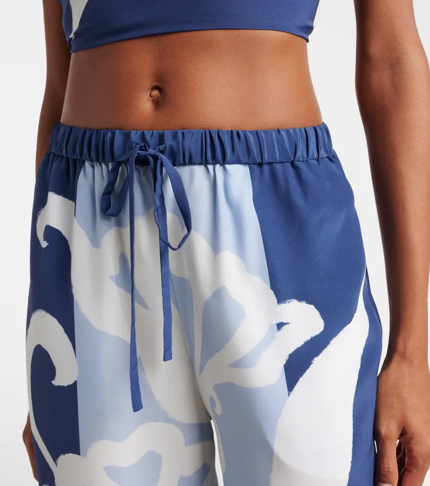 SIR. Sorrento printed silk satin wide-leg pants | Thumbnail 4 SIR. Sorrento printed silk satin wide-leg pants | Thumbnail 4