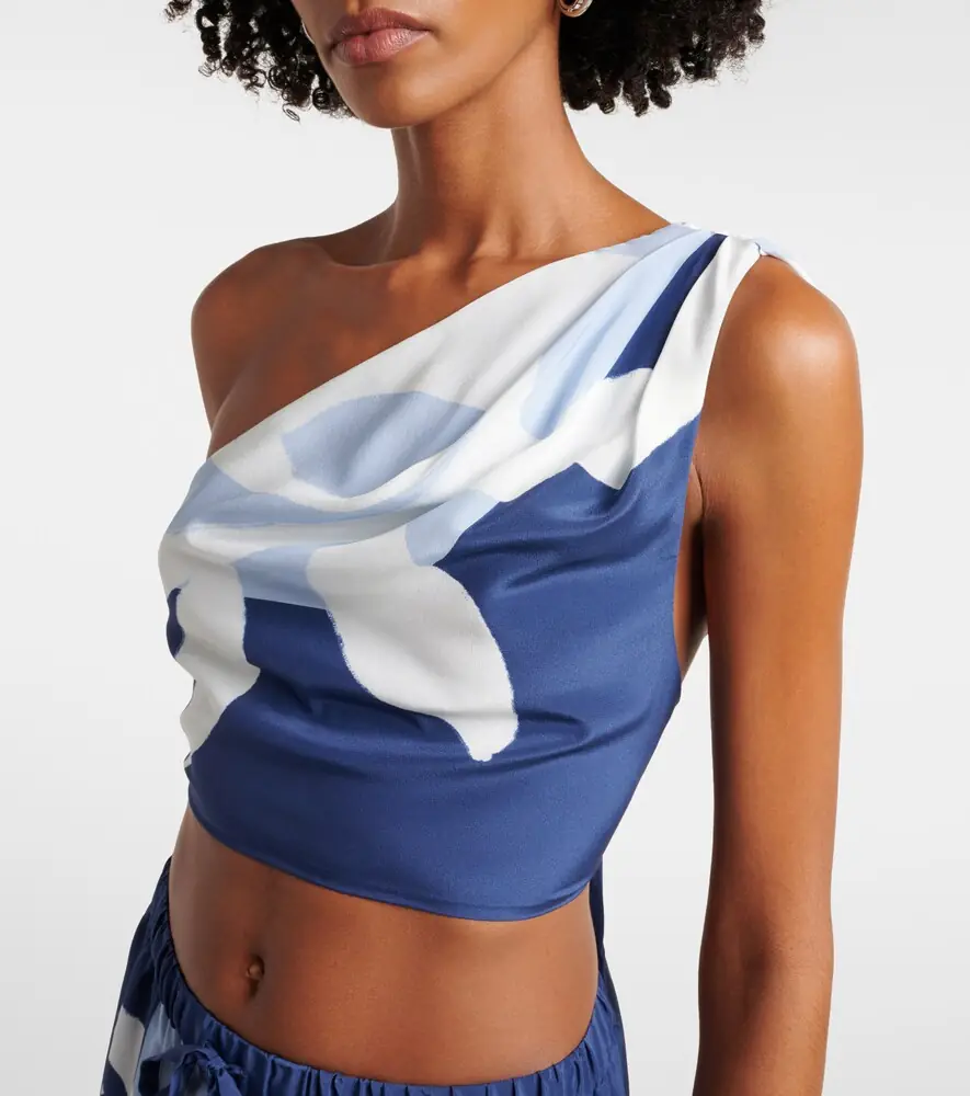 SIR. Portia floral silk crop top | Thumbnail 2 SIR. Portia floral silk crop top | Thumbnail 2