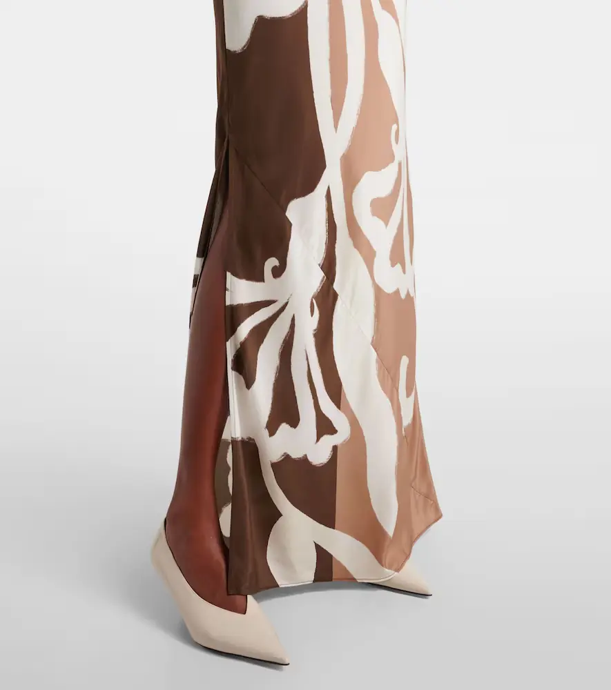 SIR. Floral printed silk satin maxi dress | Thumbnail 5