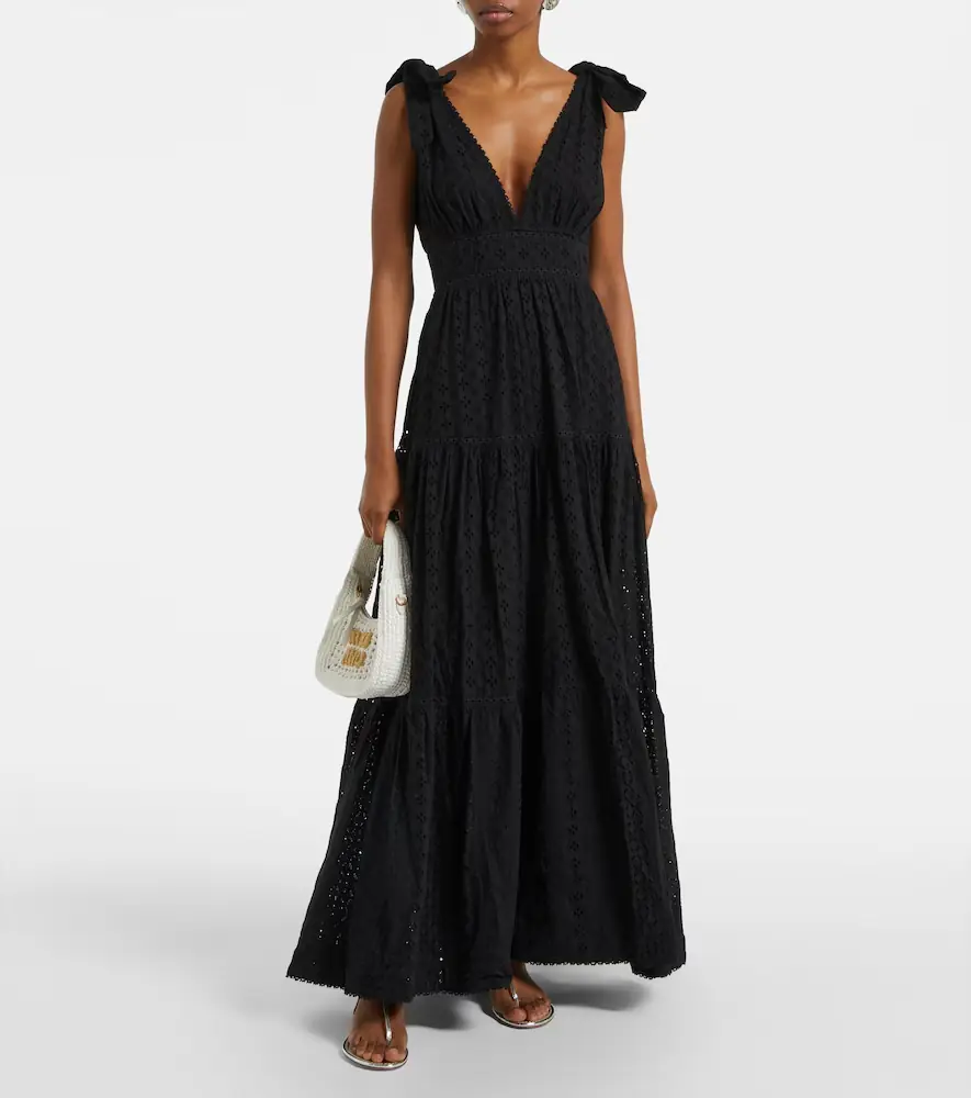 Poupette St Barth Cara tiered cotton maxi dress | Thumbnail 2