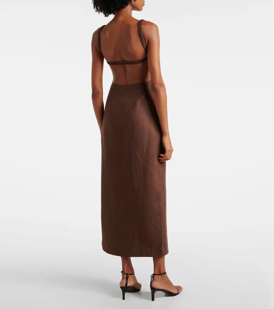 SIR. Linen midi dress | Thumbnail 2