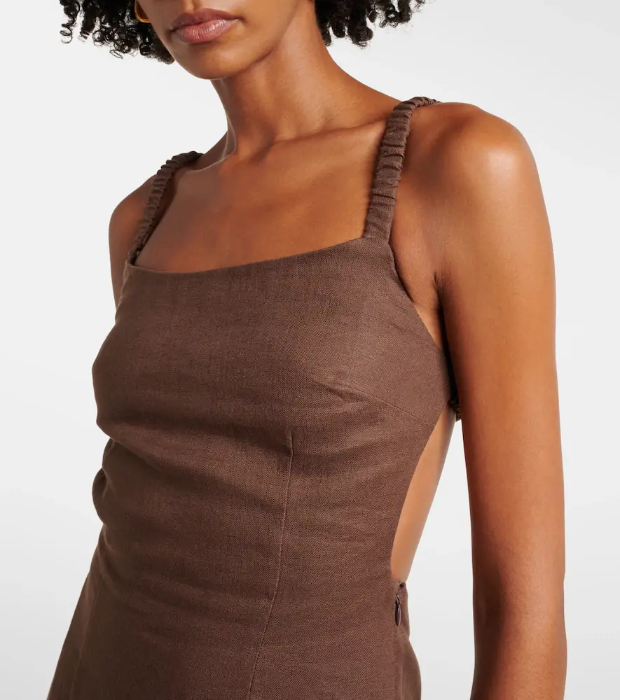 SIR. Linen midi dress | Thumbnail 5