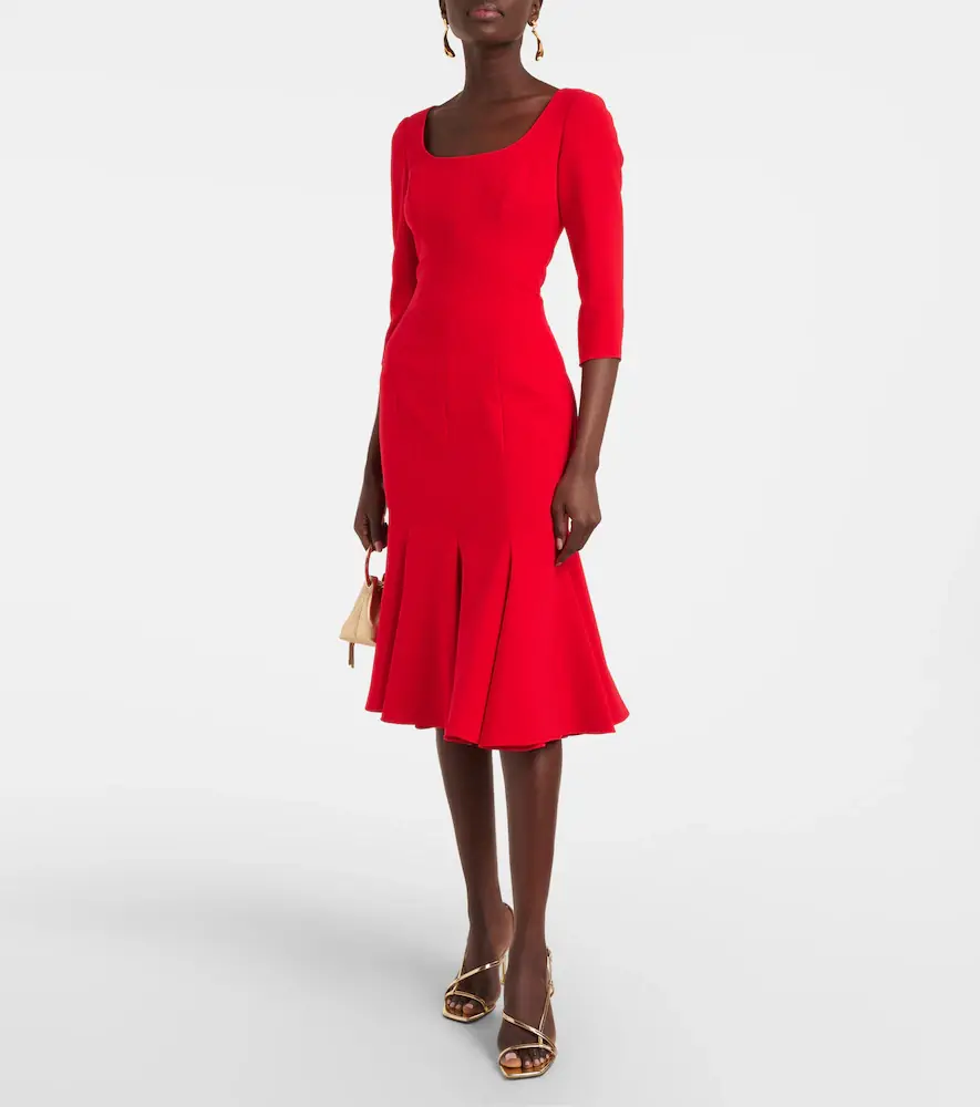 Carolina Herrera Crêpe midi dress | Thumbnail 3 Carolina Herrera Crêpe midi dress | Thumbnail 3
