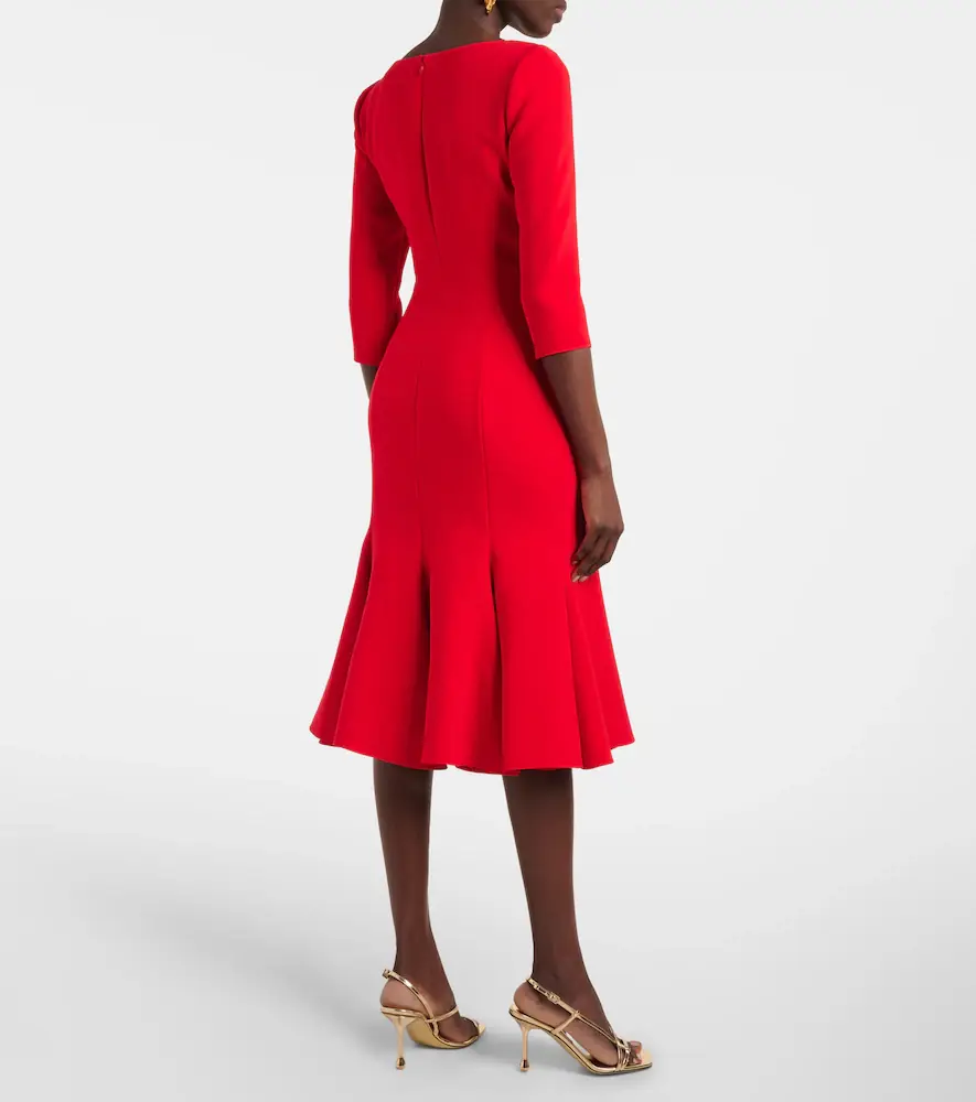 Carolina Herrera Crêpe midi dress | Thumbnail 4 Carolina Herrera Crêpe midi dress | Thumbnail 4