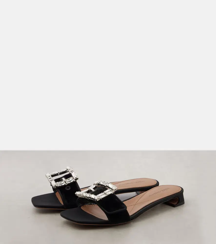 Dolce & Gabbana Embellished velvet slides | Thumbnail 3