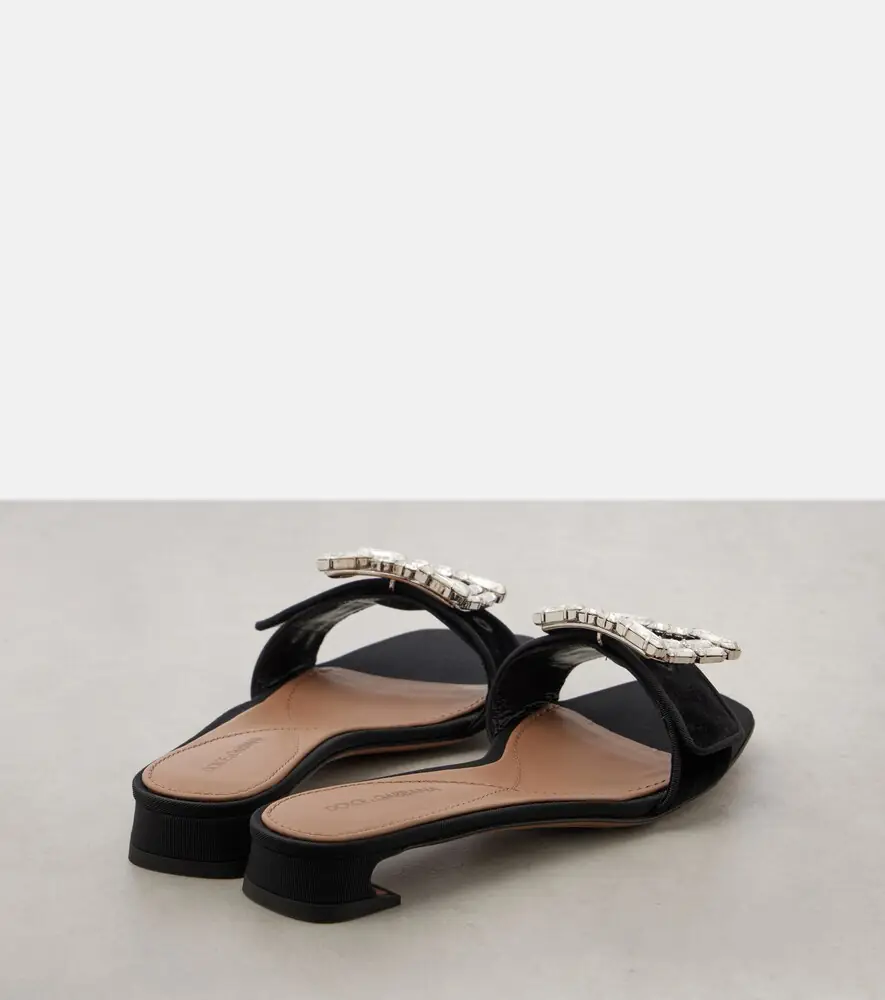Dolce & Gabbana Embellished velvet slides | Thumbnail 5