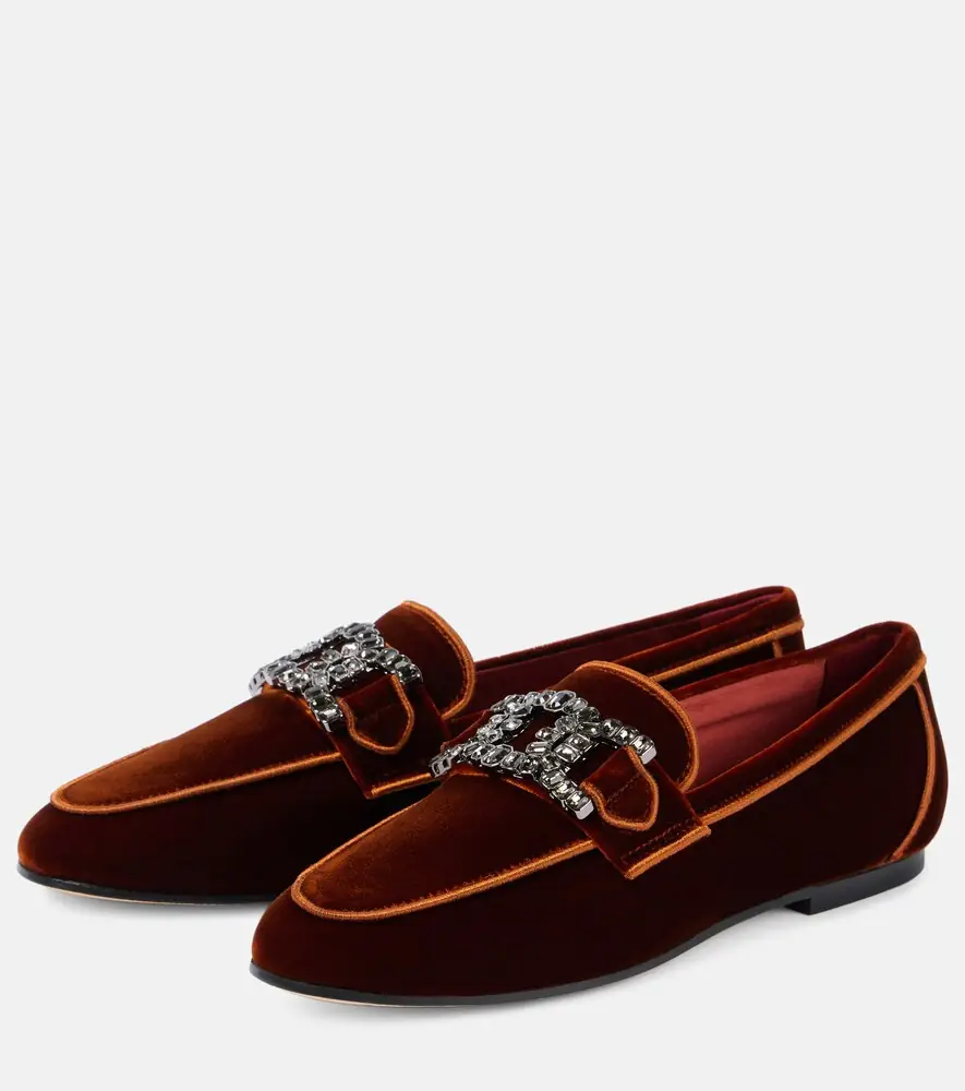 Tod's Kate embellished velvet loafers | Thumbnail 4