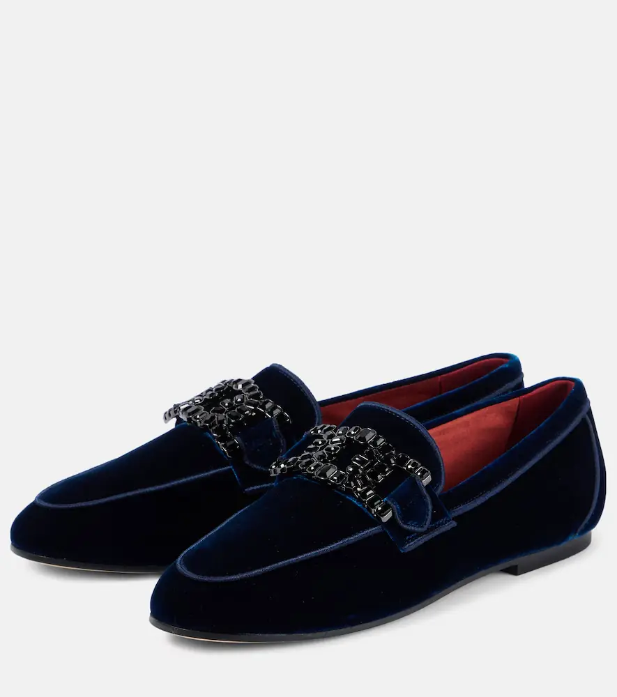 Tod's Kate embellished velvet loafers | Thumbnail 2 Tod's Kate embellished velvet loafers | Thumbnail 2