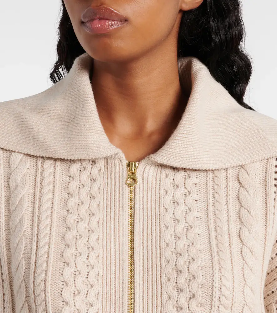 Varley Camello cable-knit half-zip sweater | Thumbnail 5