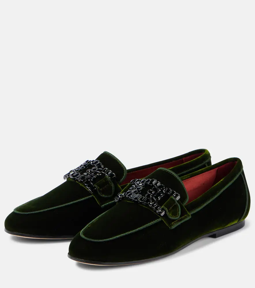 Tod's Kate embellished velvet loafers | Thumbnail 3 Tod's Kate embellished velvet loafers | Thumbnail 3