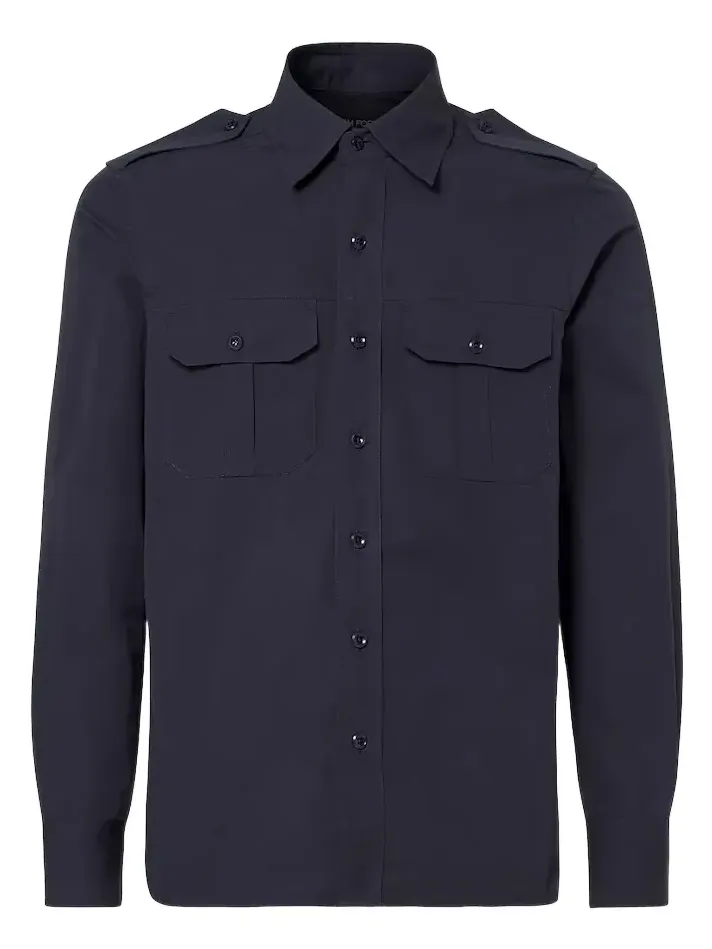 Cotton and silk poplin shirt Cotton and silk poplin shirt