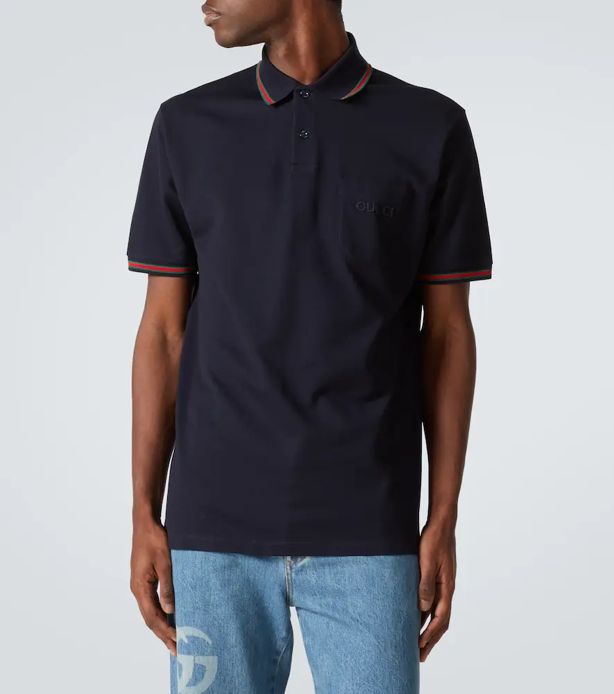 Gucci Double G cotton-blend piqué polo shirt | Thumbnail 4 Gucci Double G cotton-blend piqué polo shirt | Thumbnail 4