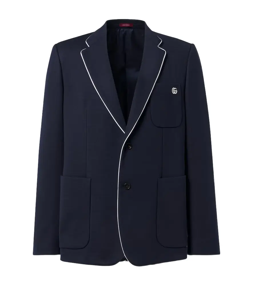 Gucci Double G cotton jersey blazer | Image 1 Gucci Double G cotton jersey blazer | Image 1