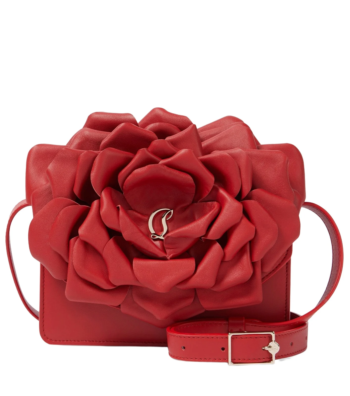 Loubi54 appliqué leather crossbody bag