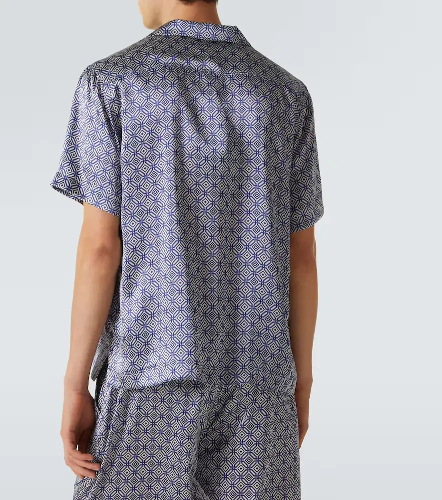 Frescobol Carioca Roberto printed silk bowling shirt | Thumbnail 3