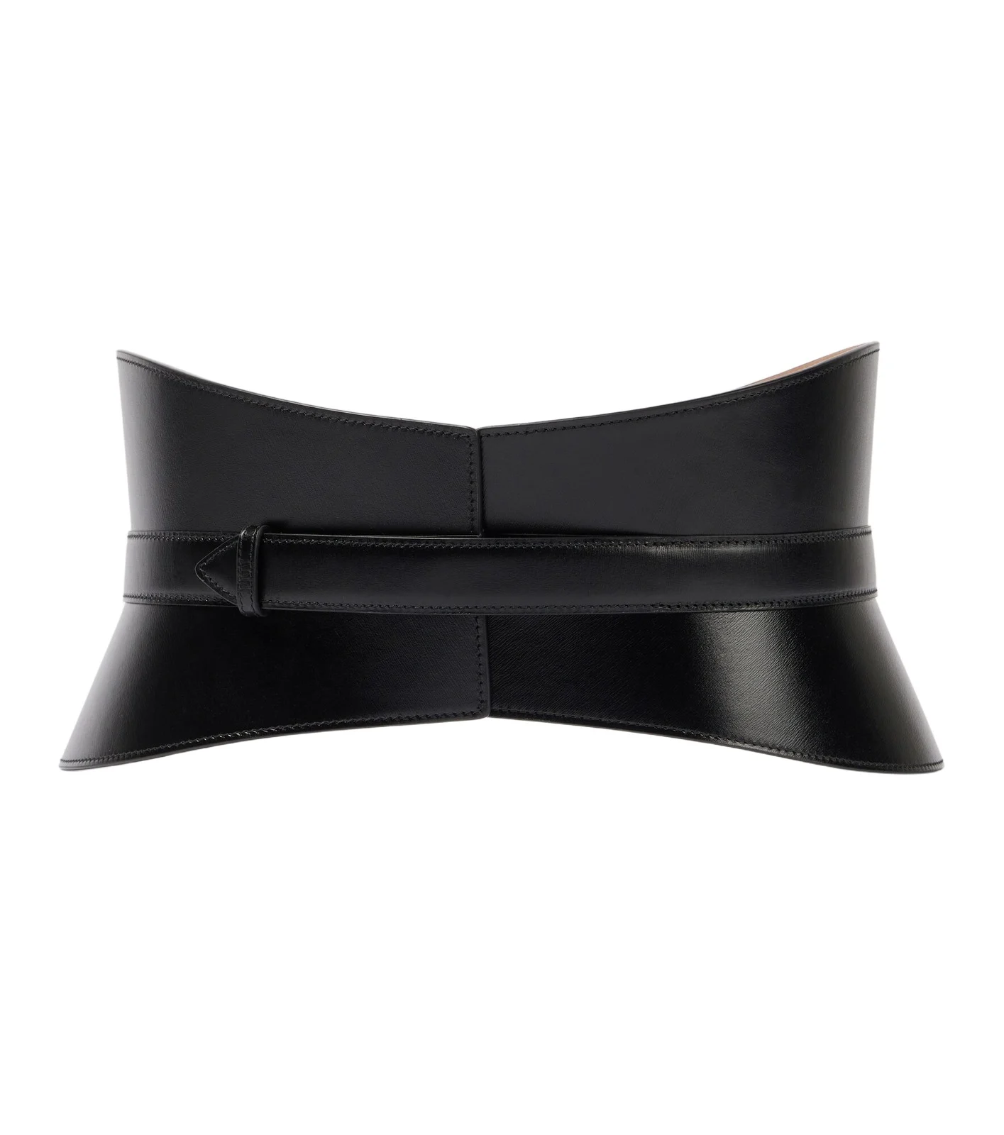 Leather corset belt