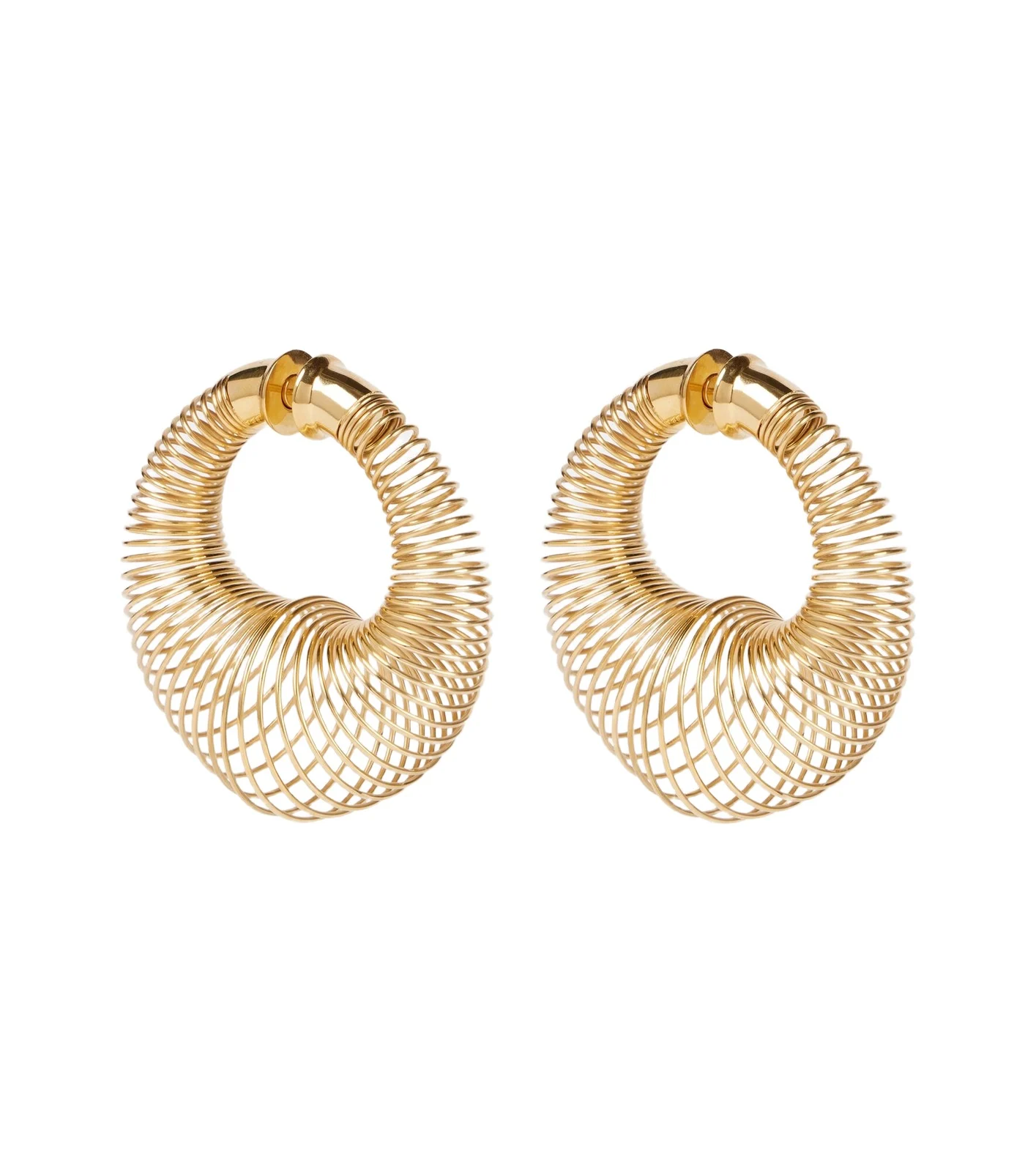 Spiral hoop earrings