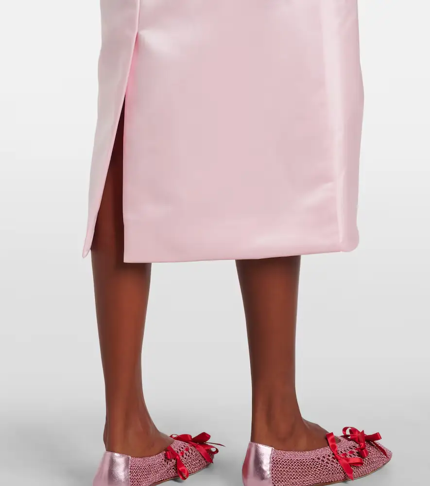 Simone Rocha Draped satin midi skirt | Thumbnail 5 Simone Rocha Draped satin midi skirt | Thumbnail 5