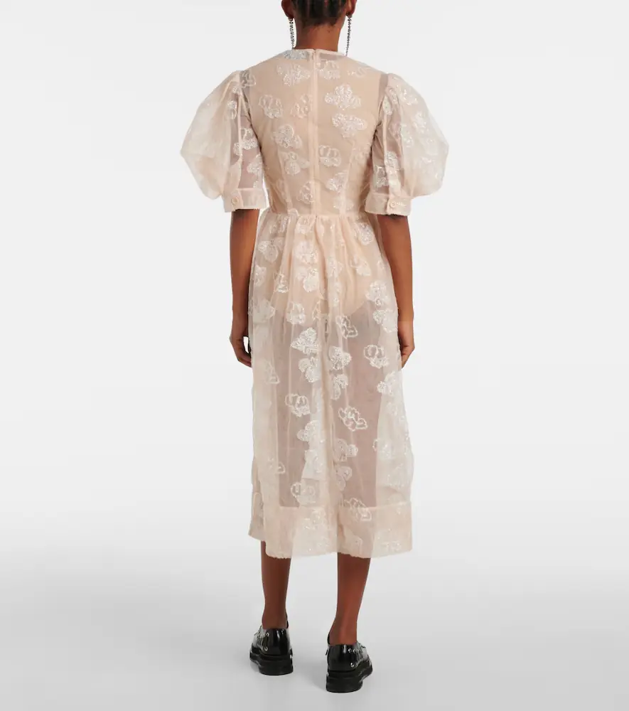 Simone Rocha Embroidered midi dress | Thumbnail 3 Simone Rocha Embroidered midi dress | Thumbnail 3