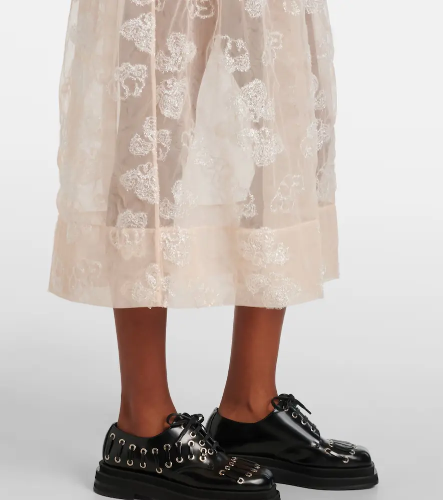 Simone Rocha Embroidered midi dress | Thumbnail 4 Simone Rocha Embroidered midi dress | Thumbnail 4