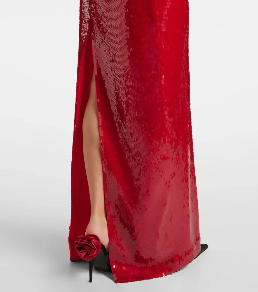 Magda Butrym Floral-appliqué sequined gown | Thumbnail 2 Magda Butrym Floral-appliqué sequined gown | Thumbnail 2