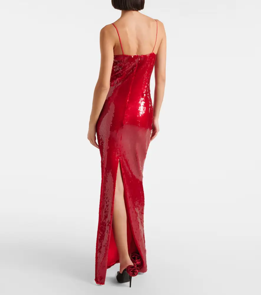 Magda Butrym Floral-appliqué sequined gown | Thumbnail 3 Magda Butrym Floral-appliqué sequined gown | Thumbnail 3