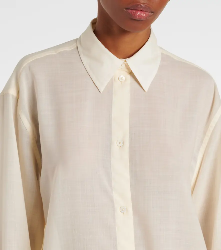 TOTEME Sheer wool shirt | Thumbnail 4 TOTEME Sheer wool shirt | Thumbnail 4