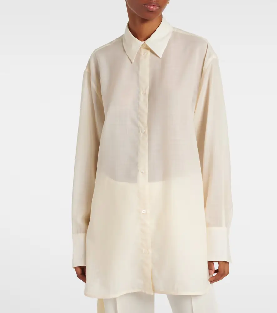 TOTEME Sheer wool shirt | Thumbnail 6 TOTEME Sheer wool shirt | Thumbnail 6
