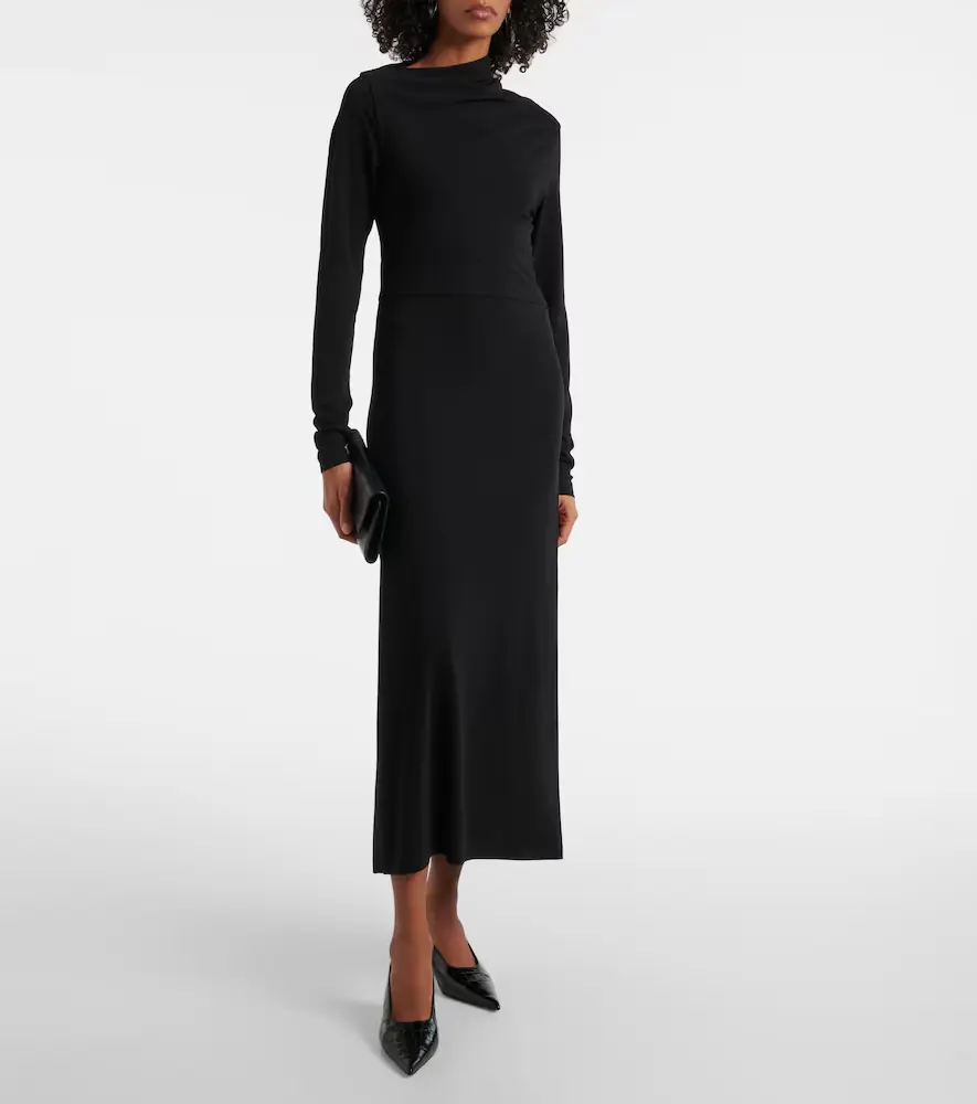 TOTEME Draped jersey maxi dress | Thumbnail 2