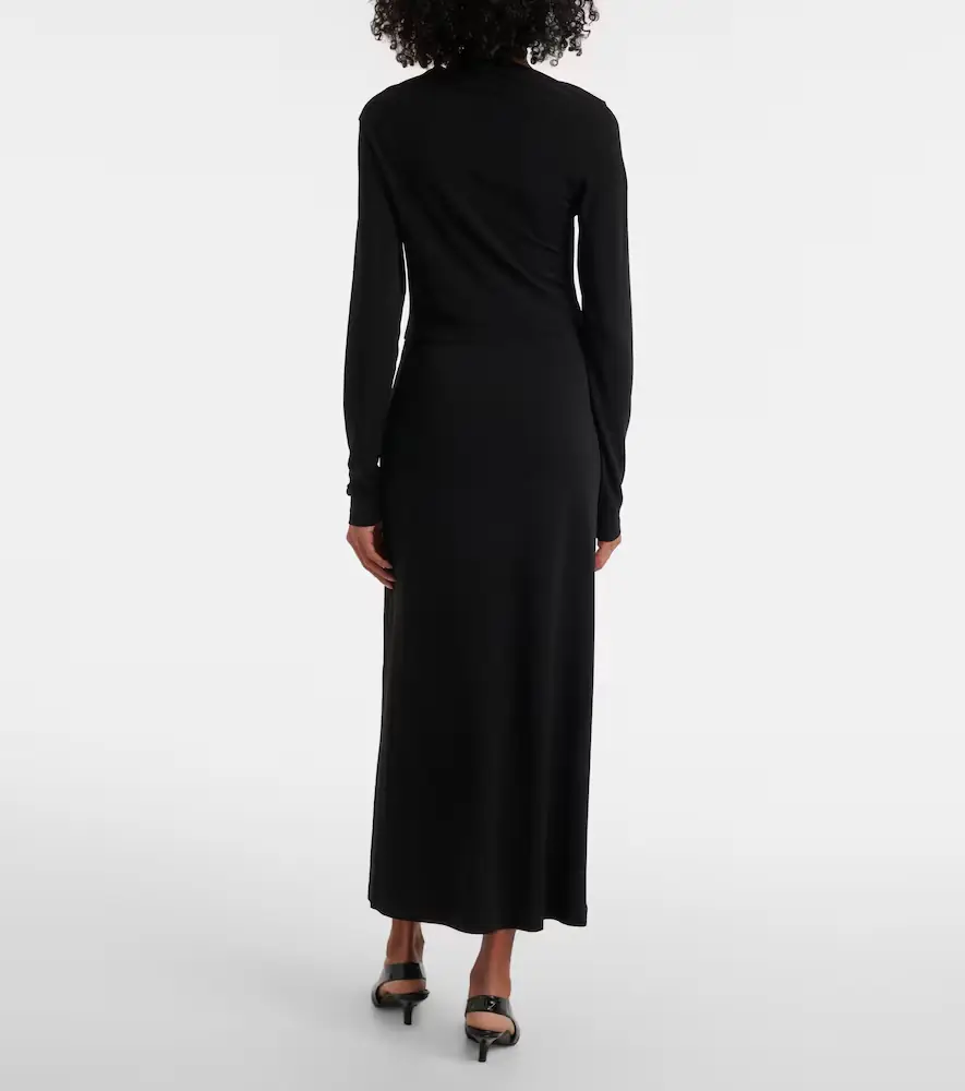 TOTEME Draped jersey maxi dress | Thumbnail 3