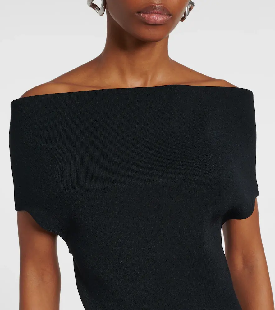 TOTEME Knitted off-shoulder midi dress | Thumbnail 3