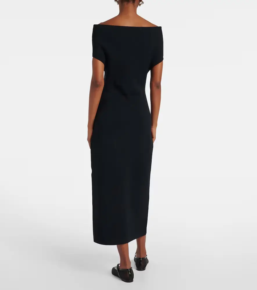 TOTEME Knitted off-shoulder midi dress | Thumbnail 4