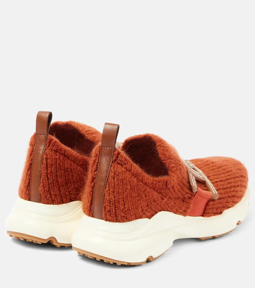 Tod's Kate leather-trimmed slip-on sneakers | Thumbnail 2