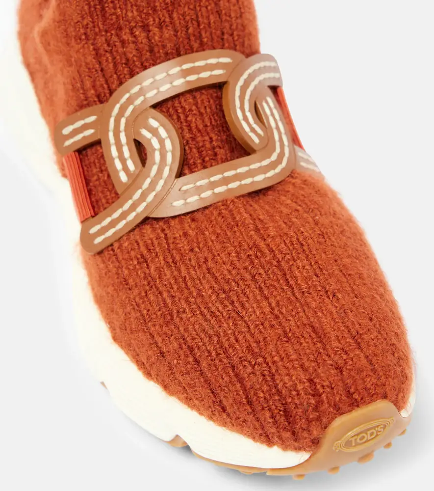 Tod's Kate leather-trimmed slip-on sneakers | Thumbnail 3