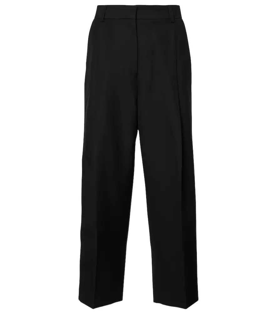 TOTEME High-rise twill straight pants