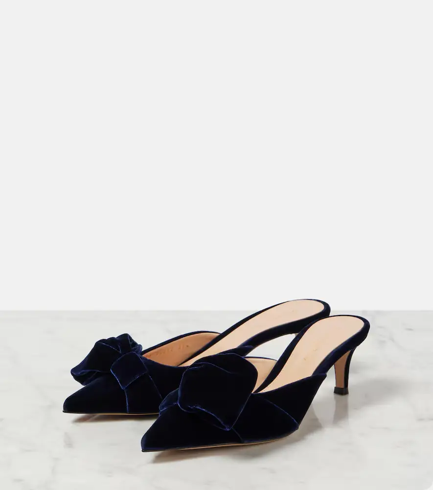 Gianvito Rossi 55 bow-detail velvet mules | Thumbnail 3 Gianvito Rossi 55 bow-detail velvet mules | Thumbnail 3