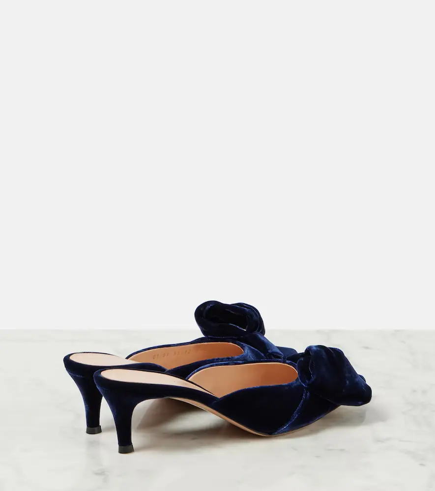 Gianvito Rossi 55 bow-detail velvet mules | Thumbnail 4 Gianvito Rossi 55 bow-detail velvet mules | Thumbnail 4