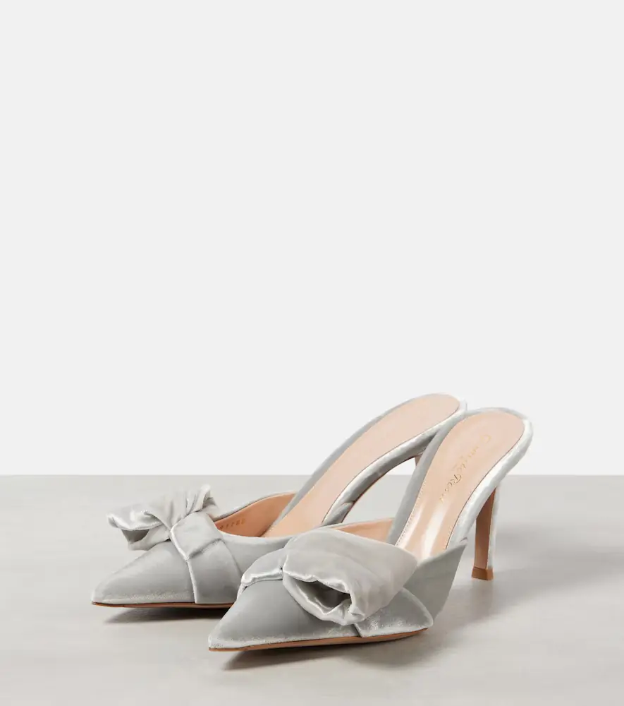 Gianvito Rossi 85 bow-detail velvet mules | Thumbnail 2 Gianvito Rossi 85 bow-detail velvet mules | Thumbnail 2