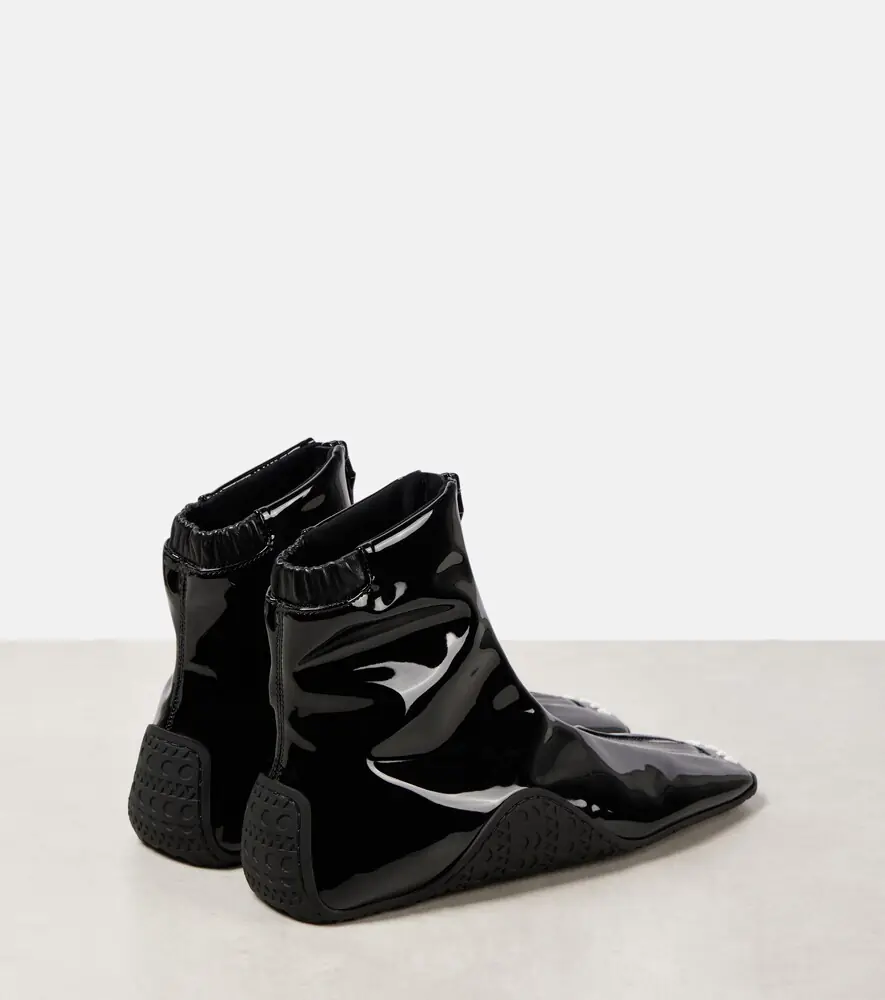 Alaïa Alaïa Sneaker faux patent leather ankle boots | Thumbnail 3 Alaïa Alaïa Sneaker faux patent leather ankle boots | Thumbnail 3